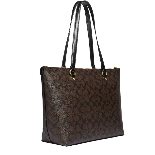 Coach Gallery Tote Bag In Signature Canvas in Brown/ Black F79609 ...