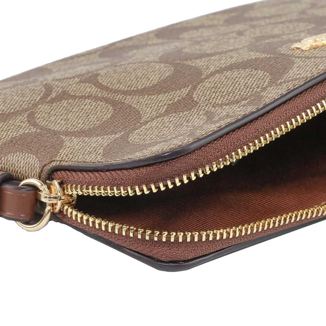 Coach Large Corner Zip Wristlet In high quality Signature Canvas