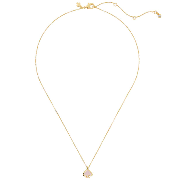 Kate Spade Everyday Spade Enamel Mini Pendant Necklace in Chalk Pink o ...