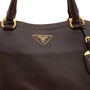 Prada Deer Leather Shoulder Tote Bag