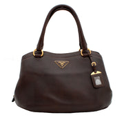 Prada Deer Leather Shoulder Tote Bag