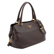 Prada Deer Leather Shoulder Tote Bag