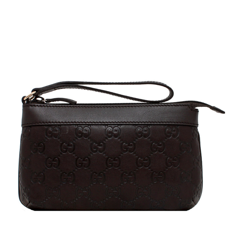 GG Guccisima Leather Large Wristlet